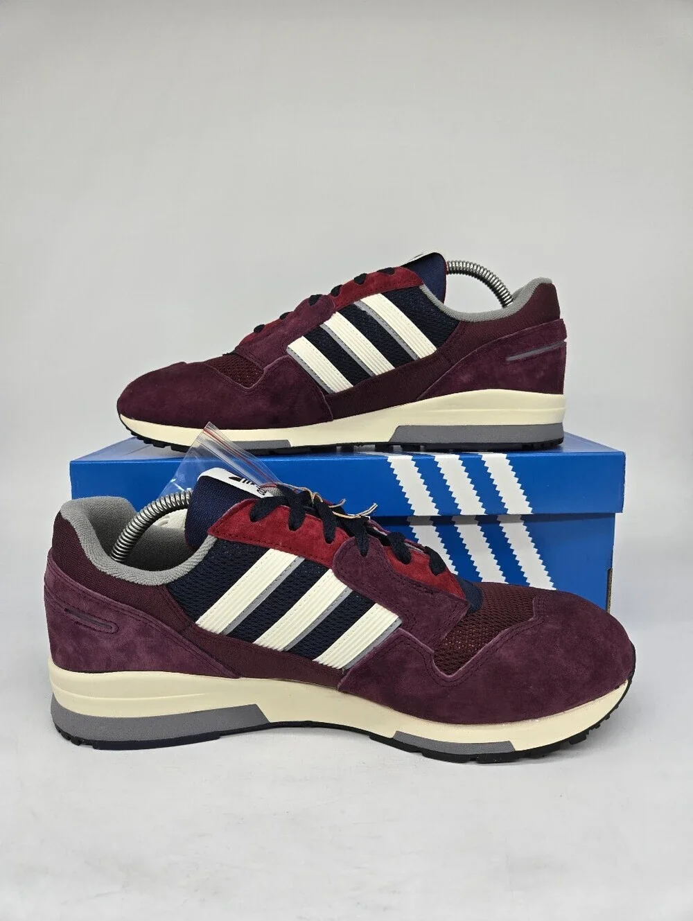 adidas Men's ZX 420 FZ0146 Maroon Collegiate Navy Shoes Size 11.5